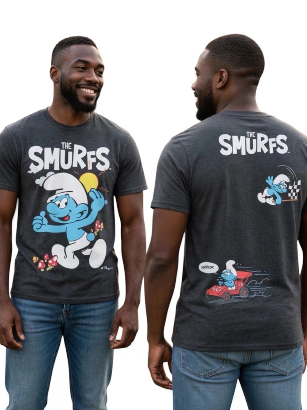 NWT Unisex The Smurfs Graphic T-Shirt - Black and Blue